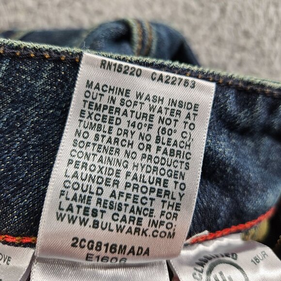 Bulwark FR Jeans Women 10 33x33 Blue High Rise Straight Flame Resistant Curvy - Picture 7 of 16